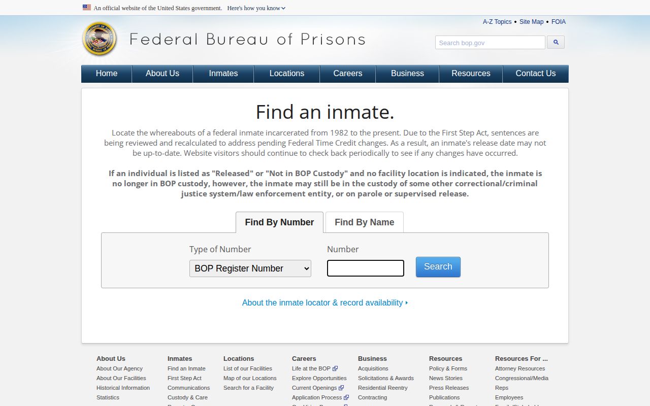 Federal release lookup for Covington County records